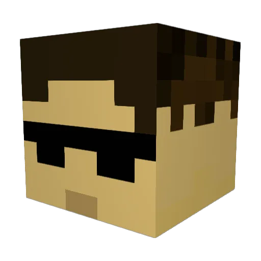Fullyboxed Minecraft avatar head, 3D render