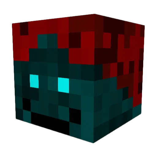 Fullybright Minecraft avatar head, 3D render