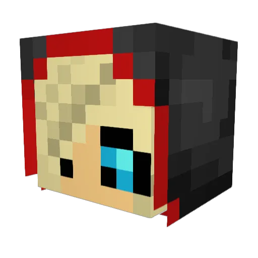 Fulmendra Minecraft avatar head, 3D render
