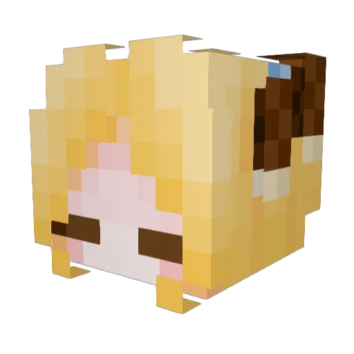 Fulover Minecraft avatar head, 3D render