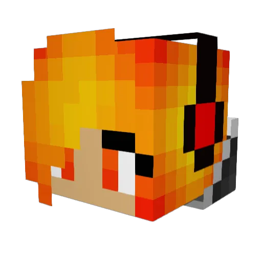 Fulvian Minecraft avatar head, 3D render