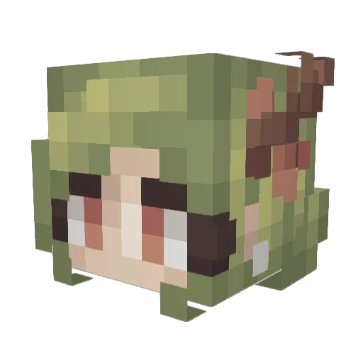 Fulzs Minecraft avatar head, 3D render