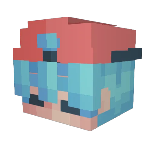 Fuma09 Minecraft avatar head, 3D render