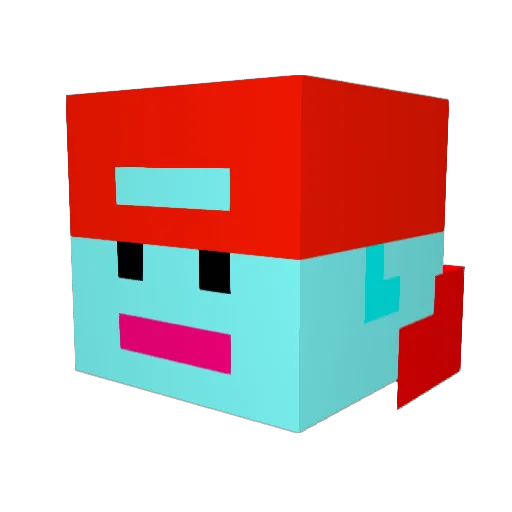 FumaKondo Minecraft avatar head, 3D render