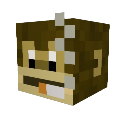 Fumadas Minecraft avatar head, 3D render