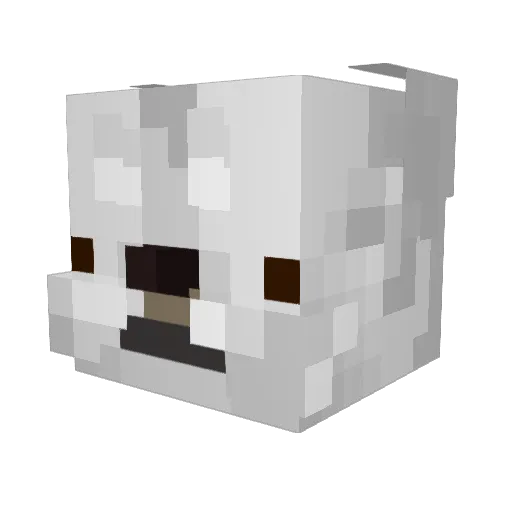 Fumakii Minecraft avatar head, 3D render