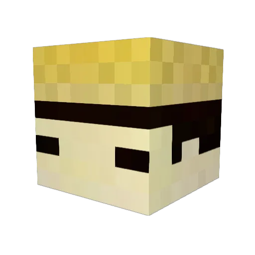 Fumantreeeeeeee Minecraft avatar head, 3D render