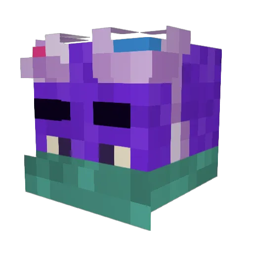 Fumbletello Minecraft avatar head, 3D render
