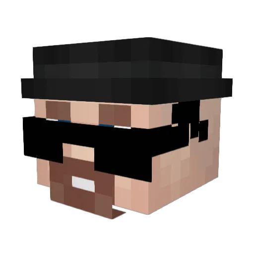 Fumby3 Minecraft avatar head, 3D render