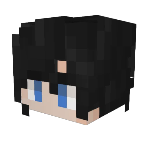 Fumeiyo Minecraft avatar head, 3D render
