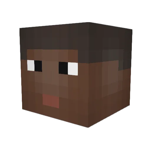 Fumezz Minecraft avatar head, 3D render
