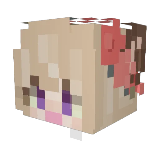 Fumi324 Minecraft avatar head, 3D render