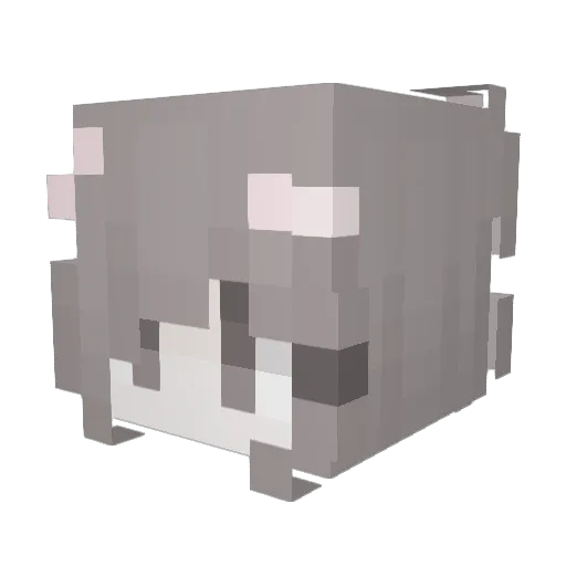 Fumiichu Minecraft avatar head, 3D render
