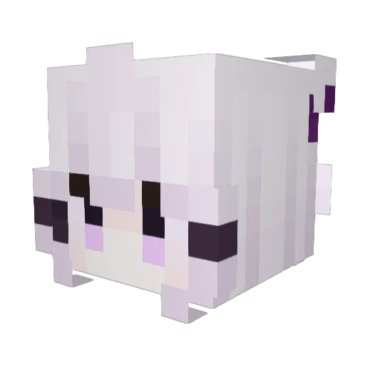 Fumila Minecraft avatar head, 3D render