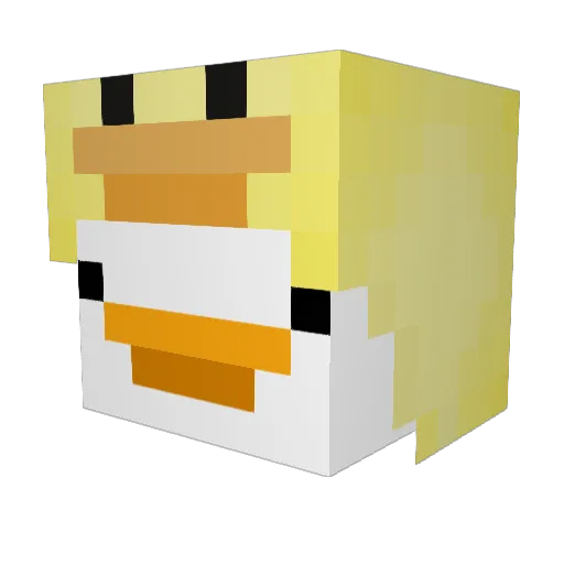 FumingBlock Minecraft avatar head, 3D render
