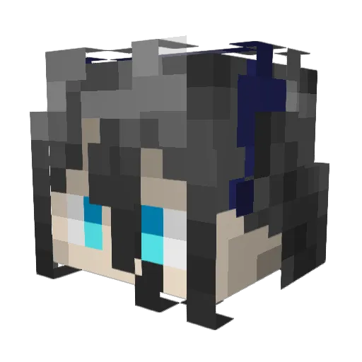 FumoSniffer Minecraft avatar head, 3D render