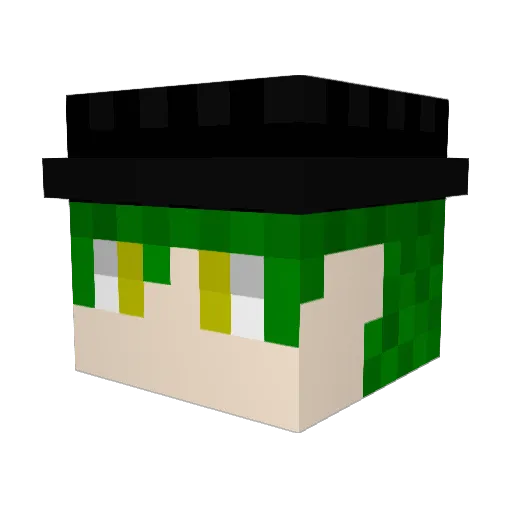 Fumusee Minecraft avatar head, 3D render