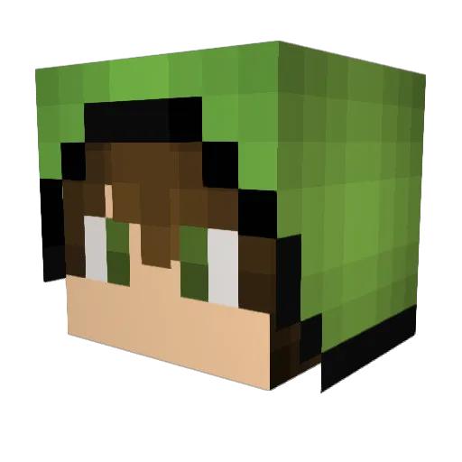 FunAwesomeDay Minecraft avatar head, 3D render
