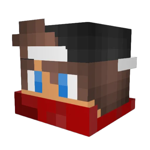 FunChik Minecraft avatar head, 3D render