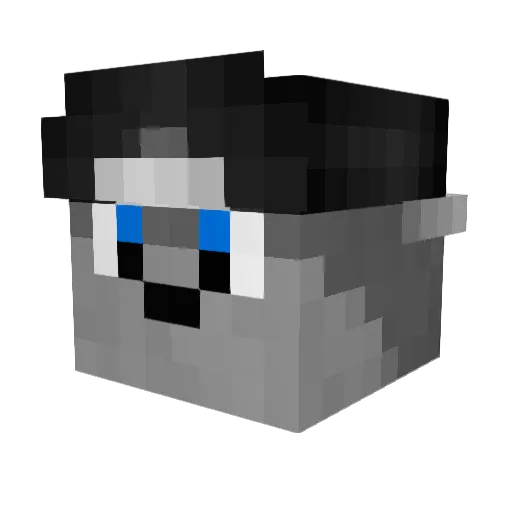 FunClanWar Minecraft avatar head, 3D render