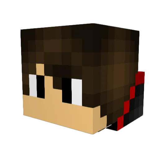 FunCrafterHD2015 Minecraft avatar head, 3D render