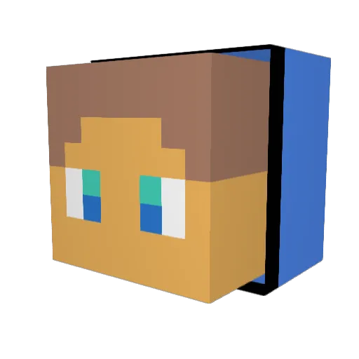 FunCry Minecraft avatar head, 3D render