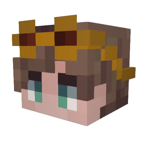 FunDanMental Minecraft avatar head, 3D render