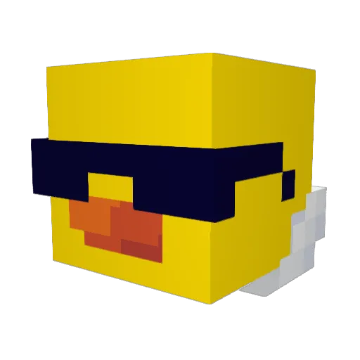 FunGum Minecraft avatar head, 3D render