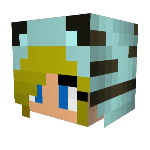 FunHD007 Minecraft avatar head, 3D render