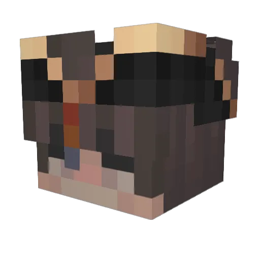 FunNick1030 Minecraft avatar head, 3D render