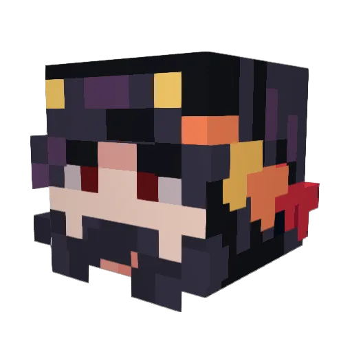 FunNightbloom Minecraft avatar head, 3D render