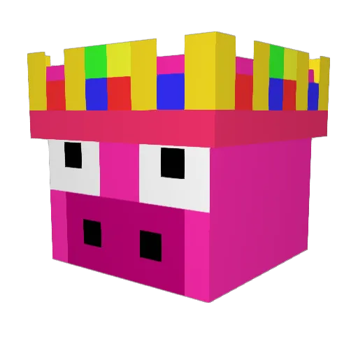 FunSami Minecraft avatar head, 3D render