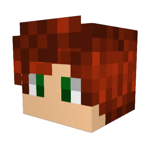 Funatiq Minecraft avatar head, 3D render