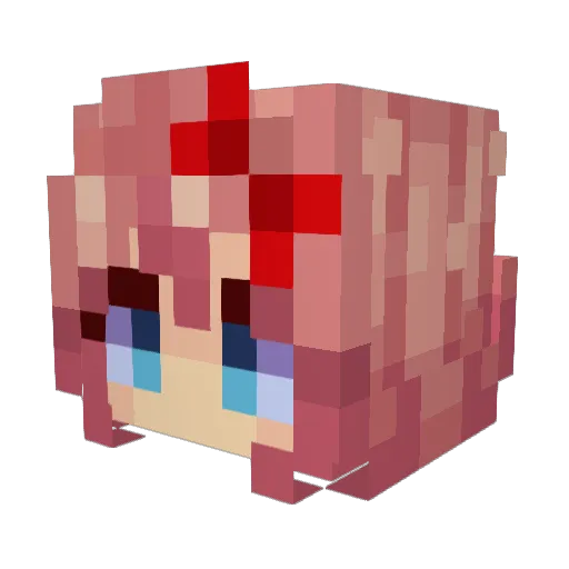 Funbun64 Minecraft avatar head, 3D render
