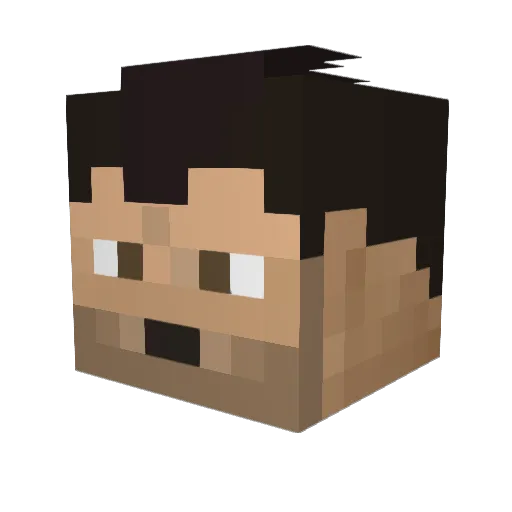 Funcle_ Minecraft avatar head, 3D render