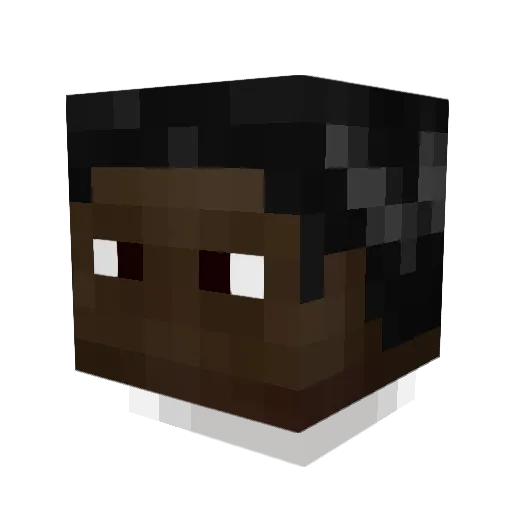 Funcore77 Minecraft avatar head, 3D render