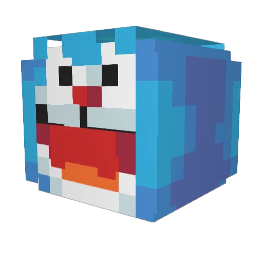 Funcrusher99 Minecraft avatar head, 3D render