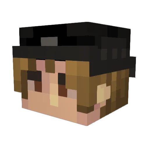Funcubus Minecraft avatar head, 3D render