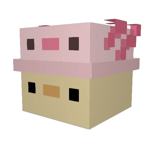 Fundus0 Minecraft avatar head, 3D render