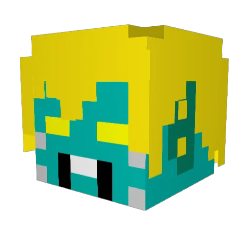 Funf1d Minecraft avatar head, 3D render
