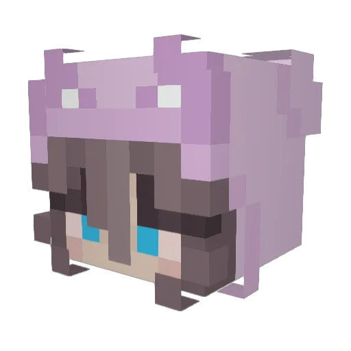 Funface Minecraft avatar head, 3D render