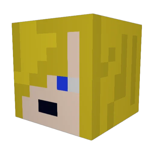 Funforpotatoes Minecraft avatar head, 3D render