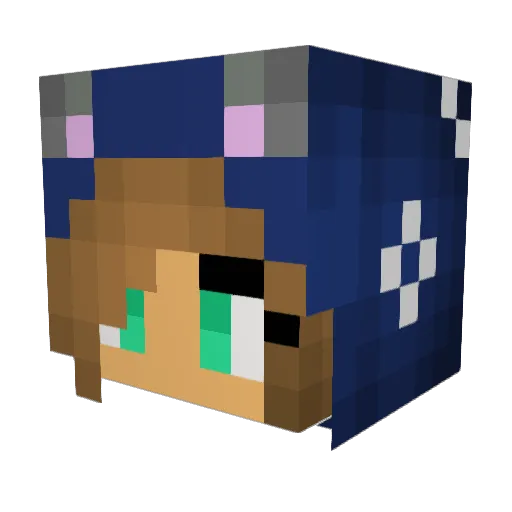 Fung_Ku Minecraft avatar head, 3D render