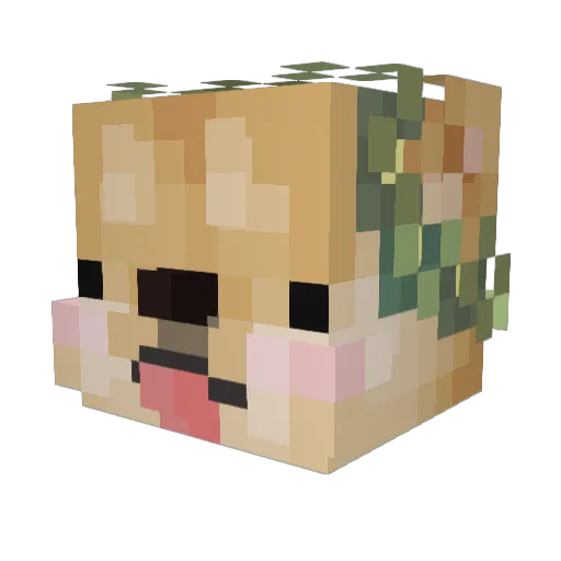 Fungables Minecraft avatar head, 3D render