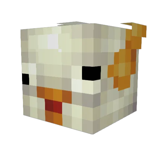 FungalStone Minecraft avatar head, 3D render