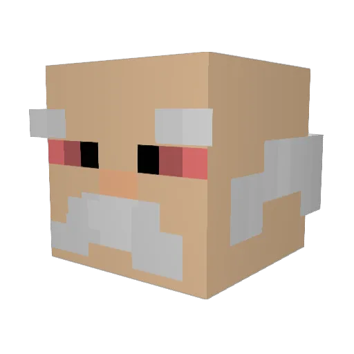 Fungis_07 Minecraft avatar head, 3D render