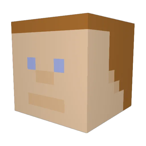 Fungoo99 Minecraft avatar head, 3D render