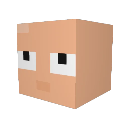 FungusFU Minecraft avatar head, 3D render