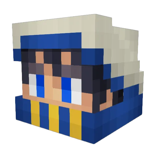 FuniiGhoul Minecraft avatar head, 3D render