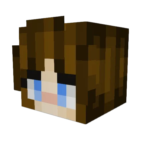 Funithepanda Minecraft avatar head, 3D render